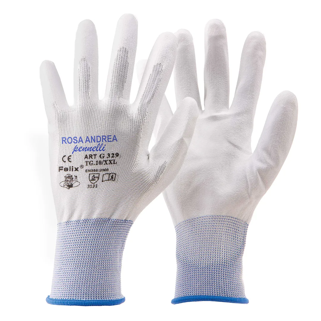 Guanto gomma bianca