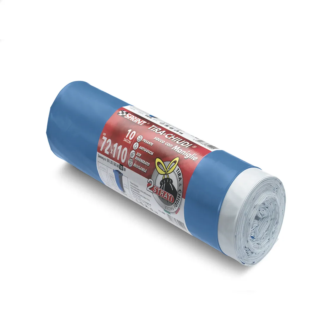 Sacco tira e chiudi 10 pz/rt blu